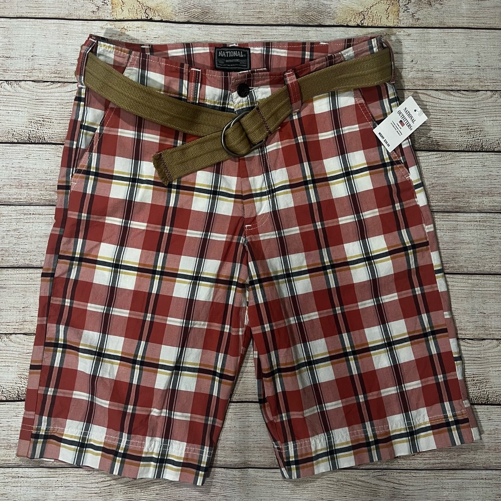 🆕National Outfitters Plaid Shorts Size 32